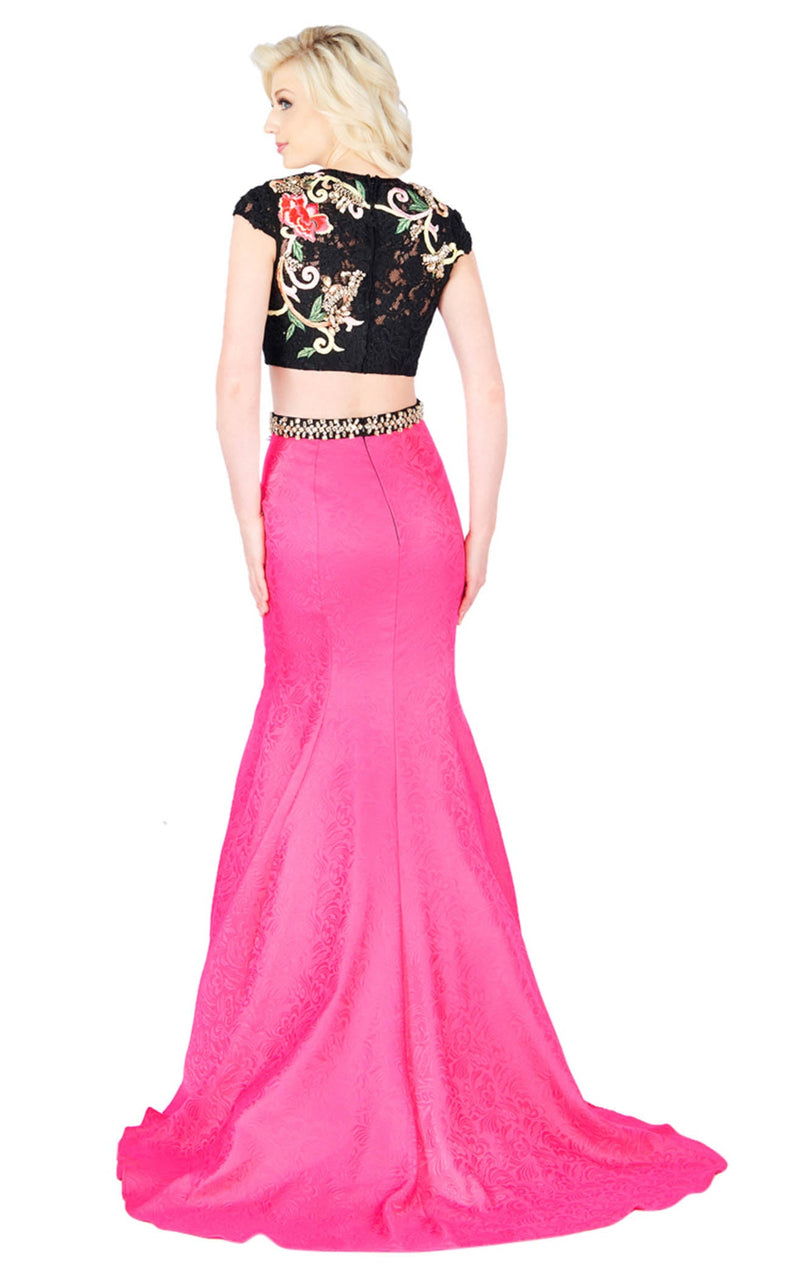 Cassandra Stone 40904A Hot Pink/Black