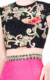 Cassandra Stone 40904A Hot Pink/Black