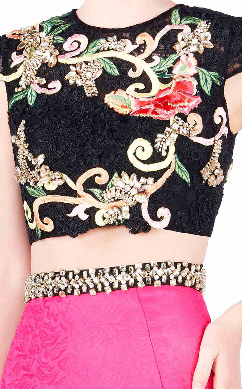 Cassandra Stone 40904A Hot Pink/Black