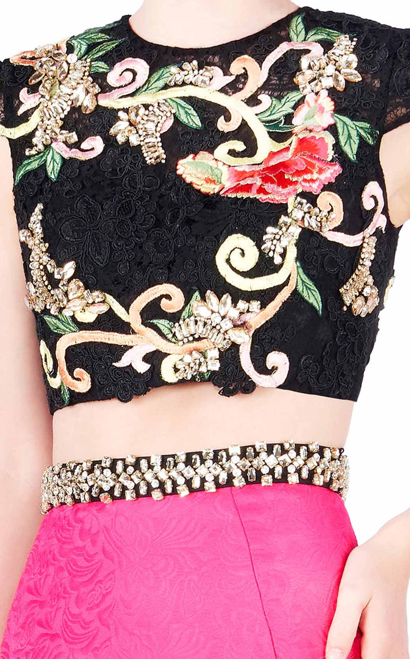 Cassandra Stone 40904A Hot Pink/Black