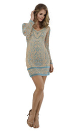 Lara 42630 Nude-Turquoise