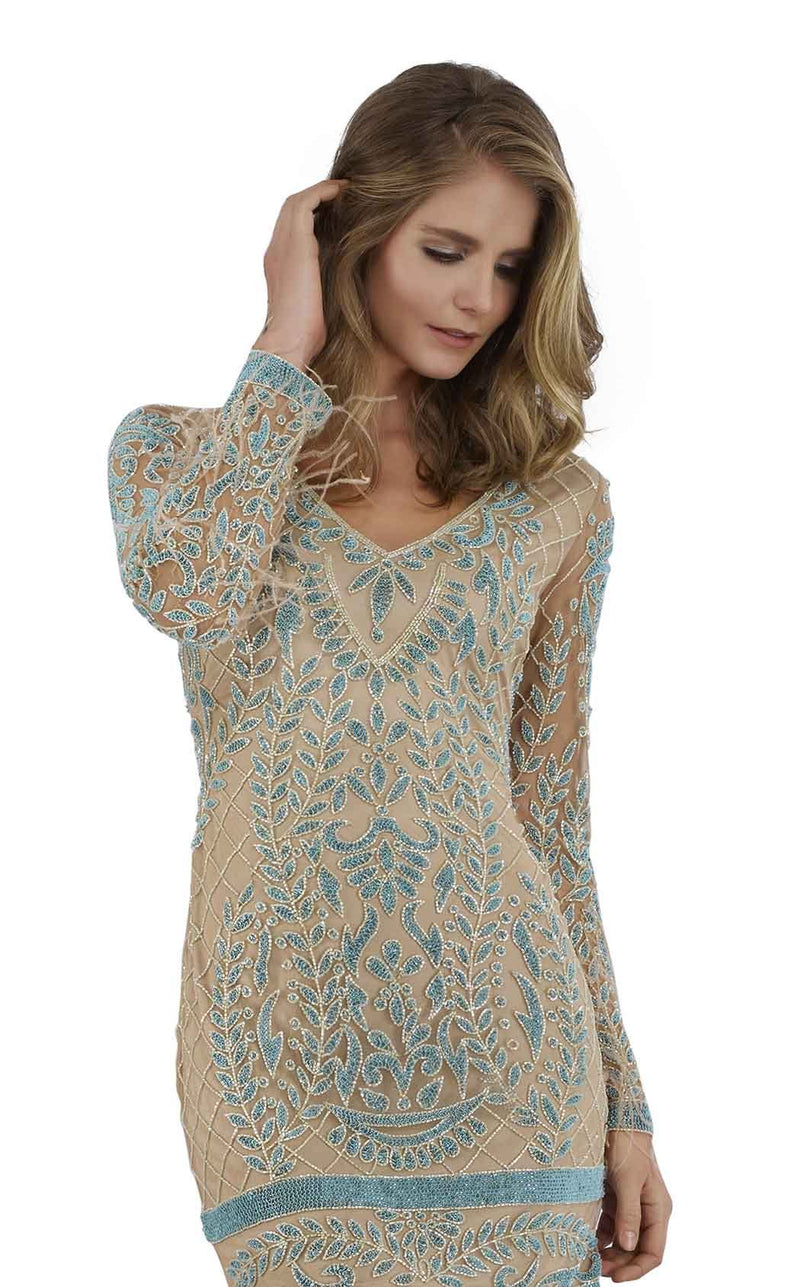 Lara 42630 Nude-Turquoise
