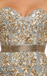 Mac Duggal 4691D Platinum/Gold