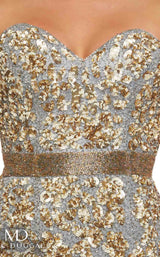 Mac Duggal 4691D Platinum/Gold