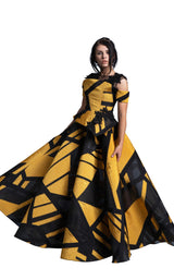 In Couture 4752 Mustard-Black