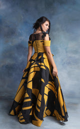 In Couture 4752 Mustard-Black