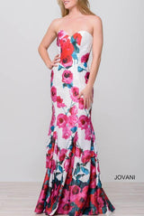 Jovani 47807 White Multi