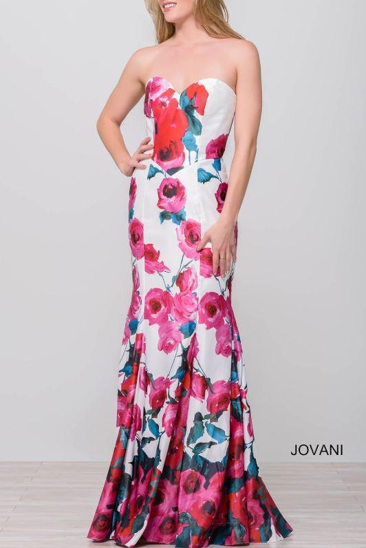 Jovani 47807 White Multi
