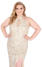 Mac Duggal Fabulouss 4835F Nude/Gold