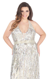 Mac Duggal Fabulouss 4846K Silver/Nude