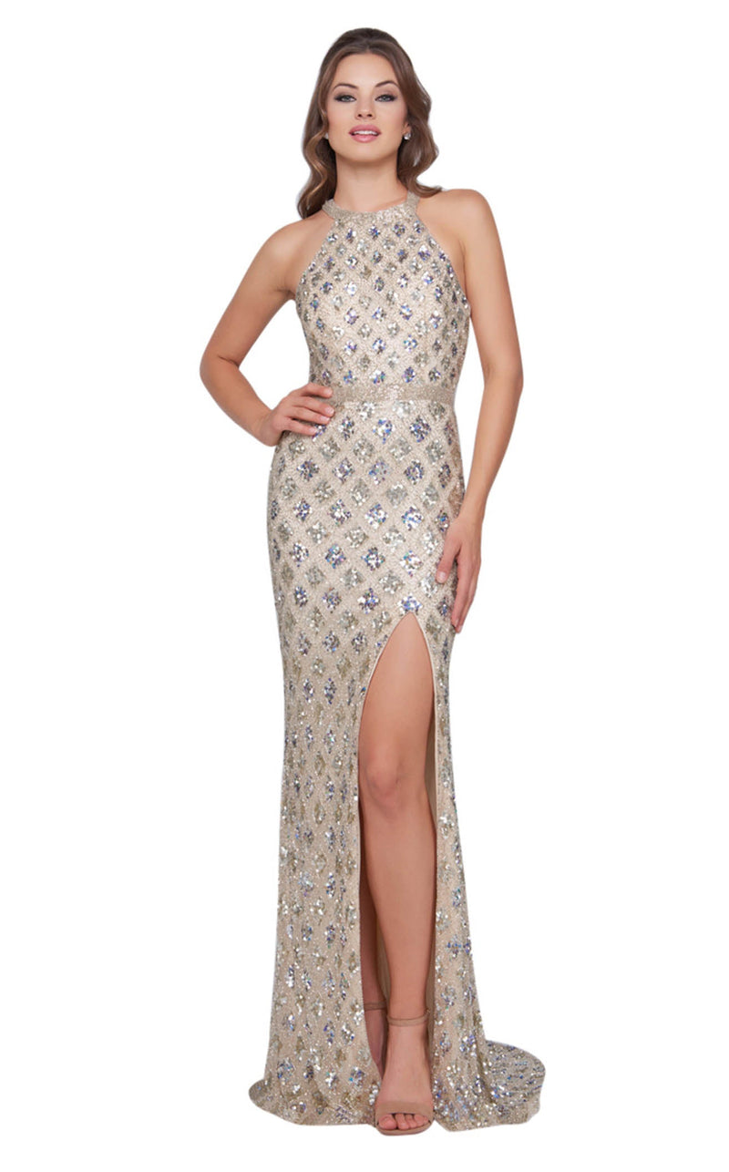 Cassandra Stone 4876A Silver/Nude