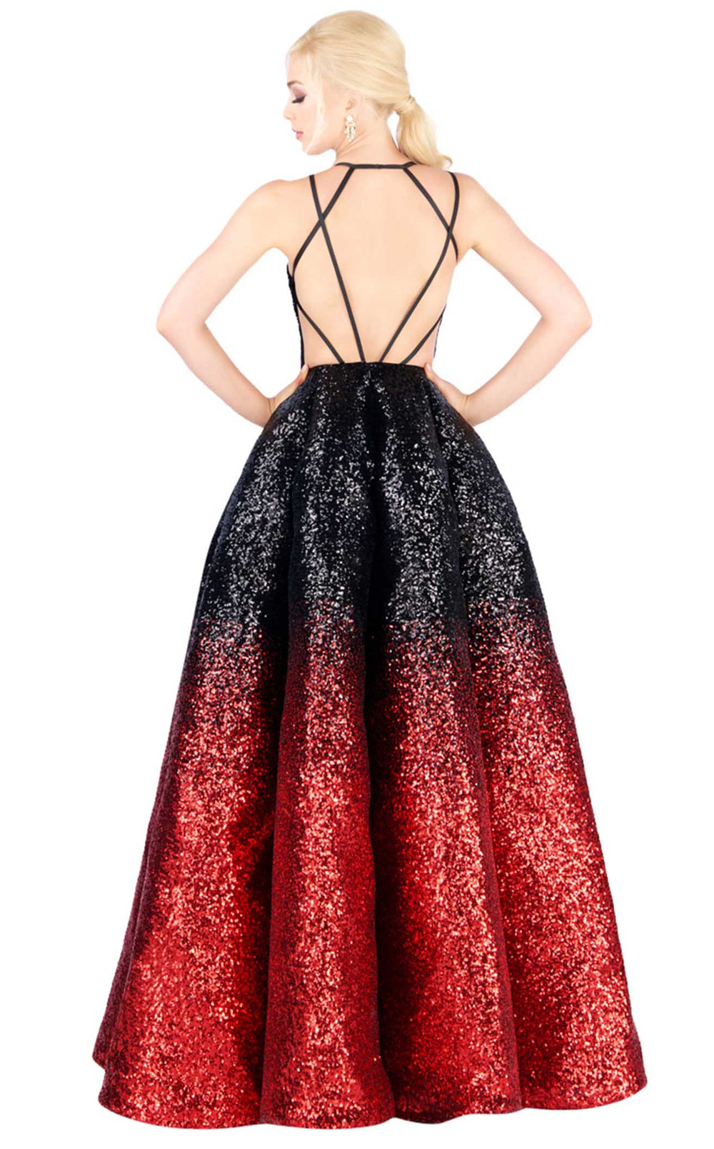 Mac Duggal 48824H Ruby-Onyx