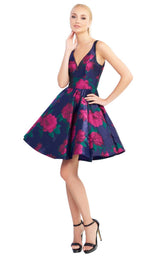 Mac Duggal 48853I Midnight Floral