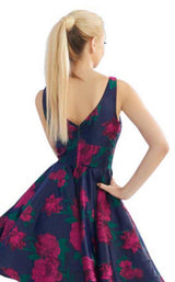 Mac Duggal 48853I Midnight Floral