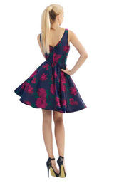 Mac Duggal 48853I Midnight Floral