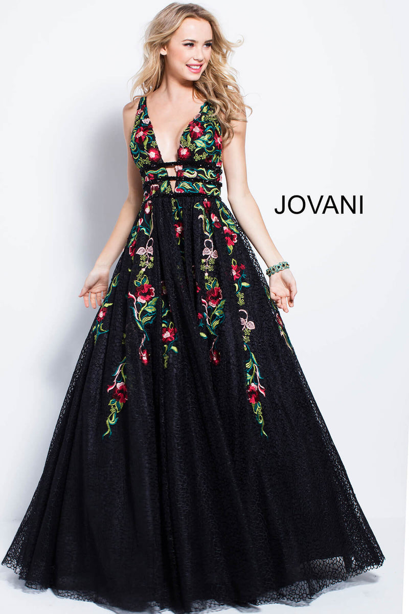 Jovani 48891 Black Multi