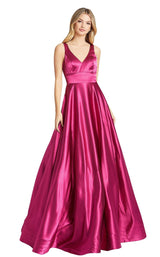 Mac Duggal 48925L Cranberry