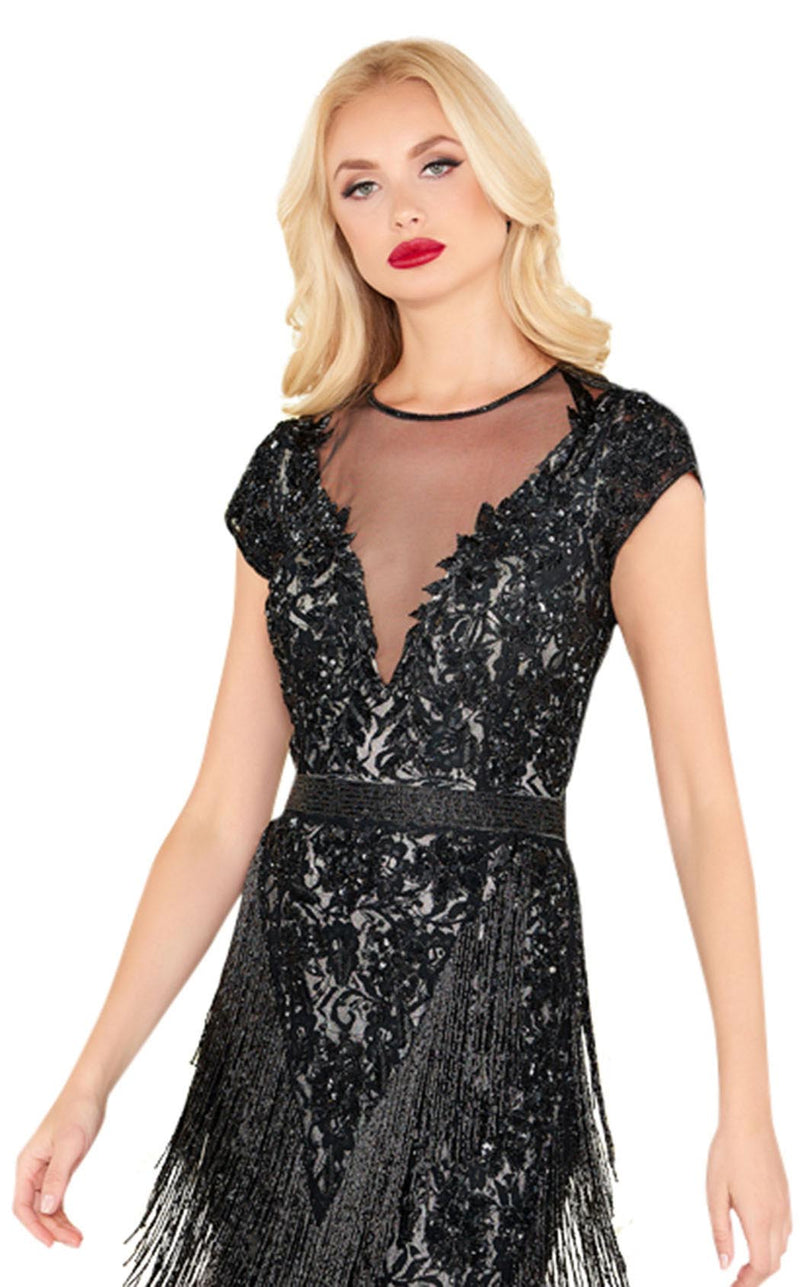 Mac Duggal 4898R Black-Nude