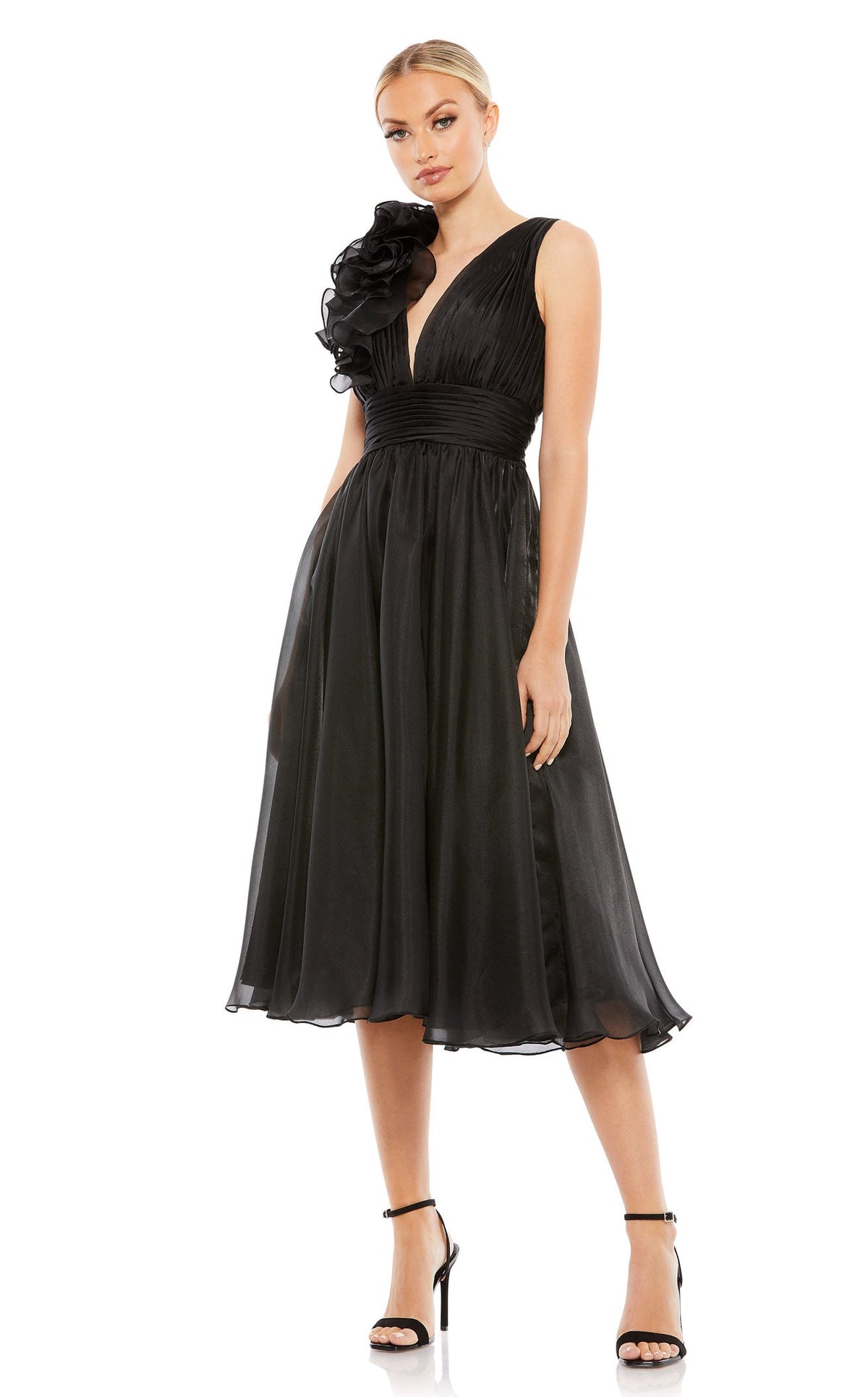 knee length black tie dresses Modest Lux Black Tie Dress Women's Luxury Fashion L