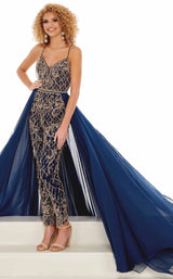 Rachel Allan 50001 Navy-Rose-Gold