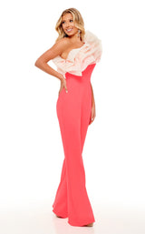 Rachel Allan 50069 Neon Coral/White