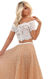 Tarik Ediz 50743 Nude/Ivory