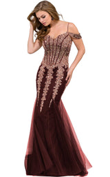 Jovani 51115BG Black/Rose