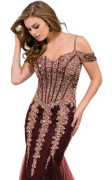Jovani 51115BG Black/Rose