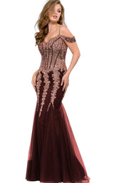 Jovani 51115BG Black/Rose