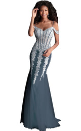 Jovani 51115BG Charcoal/Charcoal