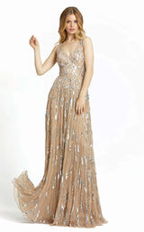 Mac Duggal 5172D Nude-Silver