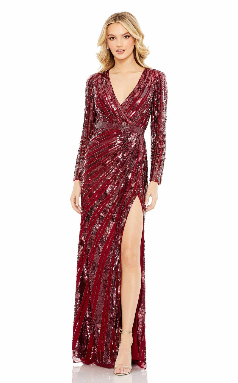 Mac duggal shop burgundy dress