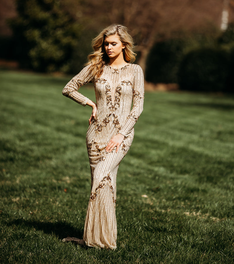 Paul Rekhi 5204 Prom Dress - Nude | NewYorkDress Paul Rekhi 5204 Prom Dress - Nude | NewYorkDress