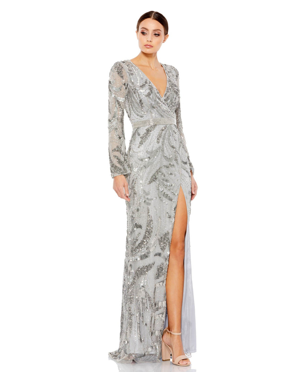 【Mac Duggal】ラインストーンボディスクレープガウン Mac Duggal 5222 Dress | NewYorkDress.com