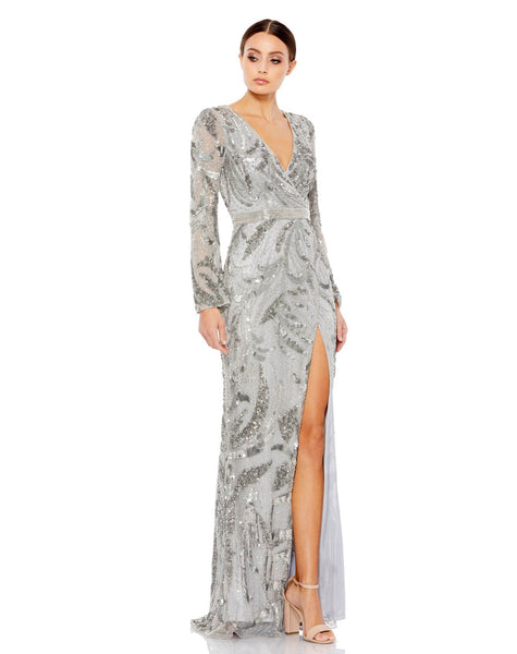 ●Mac Duggal●ラインストーン ボディスクレープ ガウン Mac Duggal 5222 Dress | NewYorkDress.com