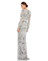 【MAC DUGGAL】関税込★グリッターVネックガウン In'crewsive セーター メンズ オーバーサイズ モックネック