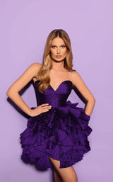 Tarik Ediz 53066 Dress Purple