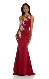 Jovani 54421 Burgundy-Multi