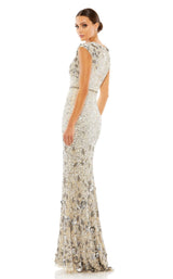 Mac Duggal 5505 Nude/Silver