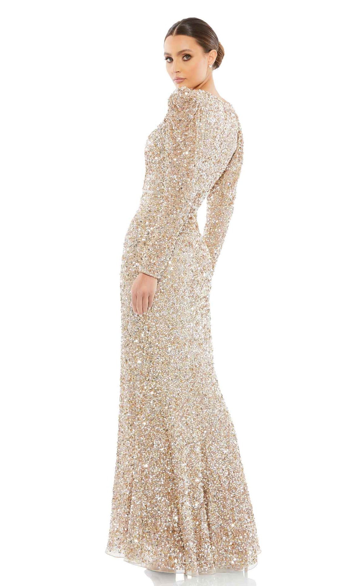 関税送料込【MACDUGGAL】ロングワンピース 装飾 フレア ゴールド Color of the Moment: Gold Dresses - Mac Duggal – Page 2
