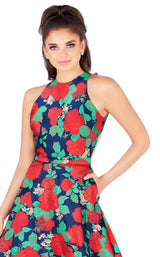 Mac Duggal 55162L Midnight Rose