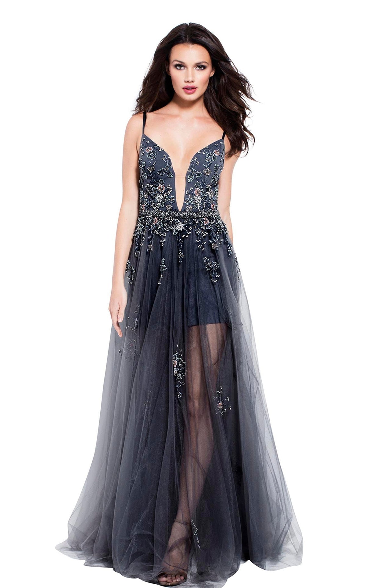 Jovani charcoal dress deals