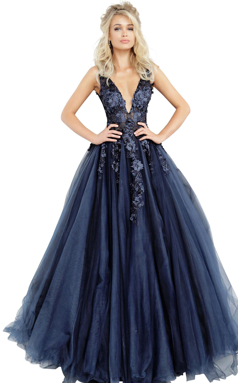 Jovani 55634 Navy/Black