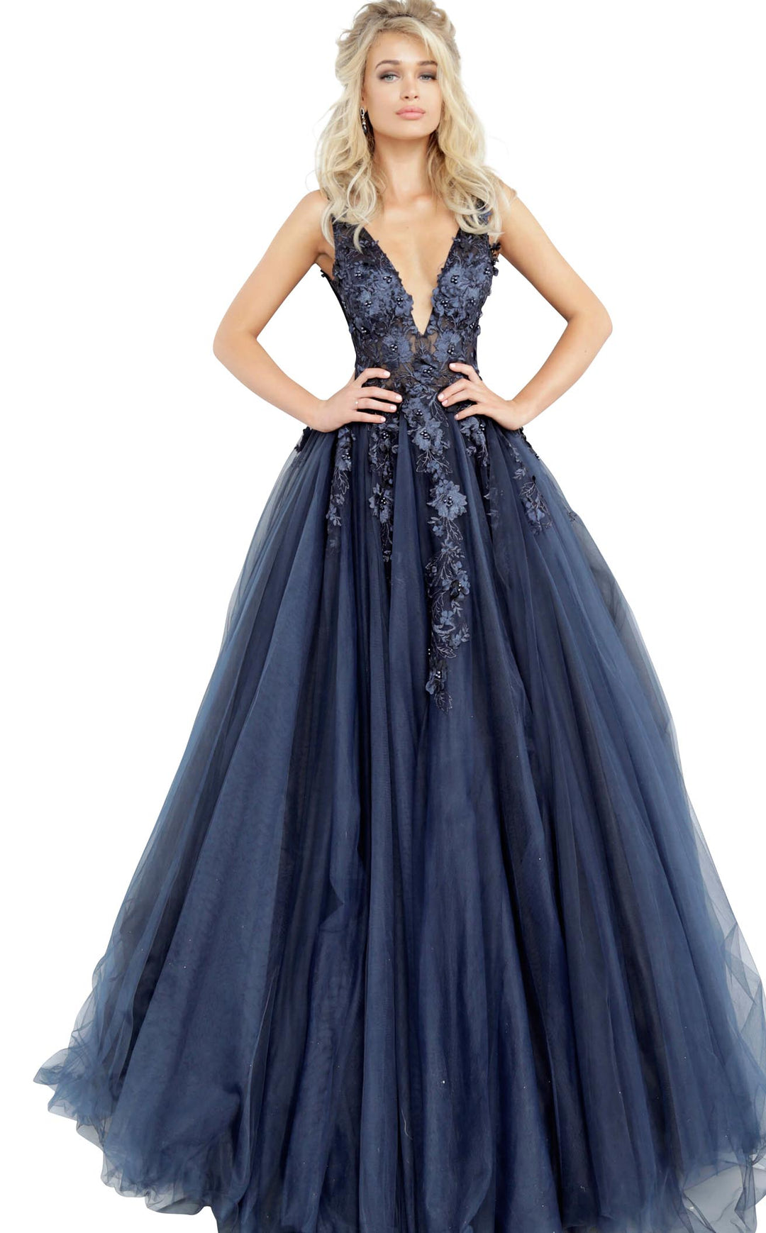 Jovani 55634 Navy/Black