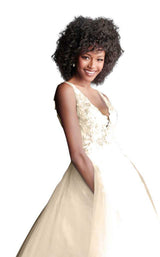 Jovani 55634 Off White/Blush