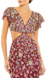 Mac Duggal 5564 Burgundy-Multi
