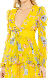 Mac Duggal 55838 Yellow Multi