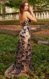 Jovani 56046BG Navy/Nude