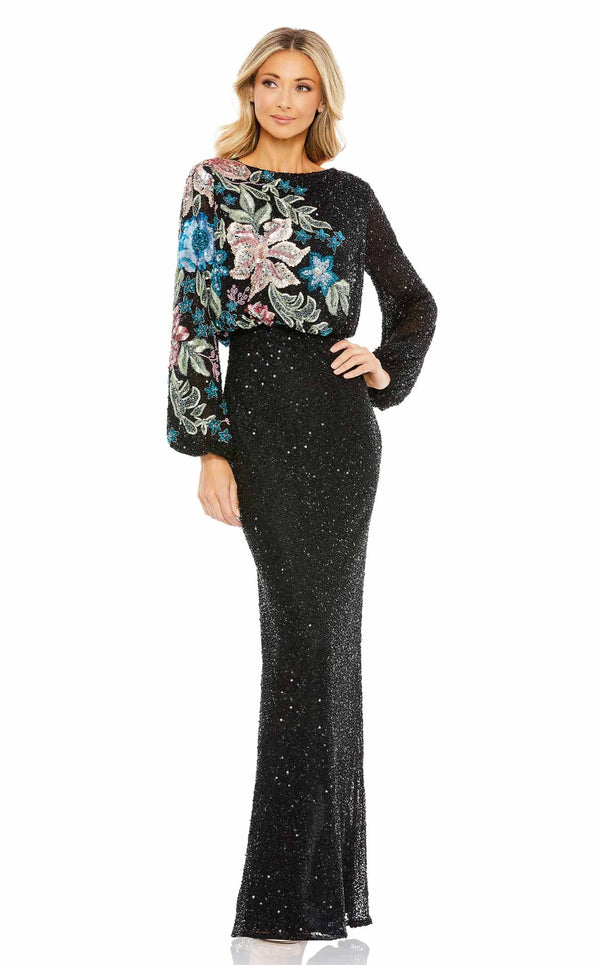 Mac Duggal 5615 Black Multi