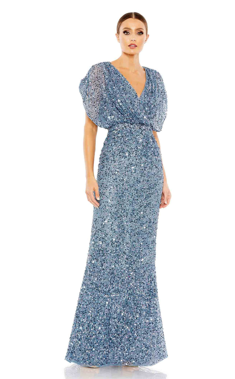 Mac Duggal Embellished Evening Dress - Blue Mac Duggal Embellished Evening Dress - Blue